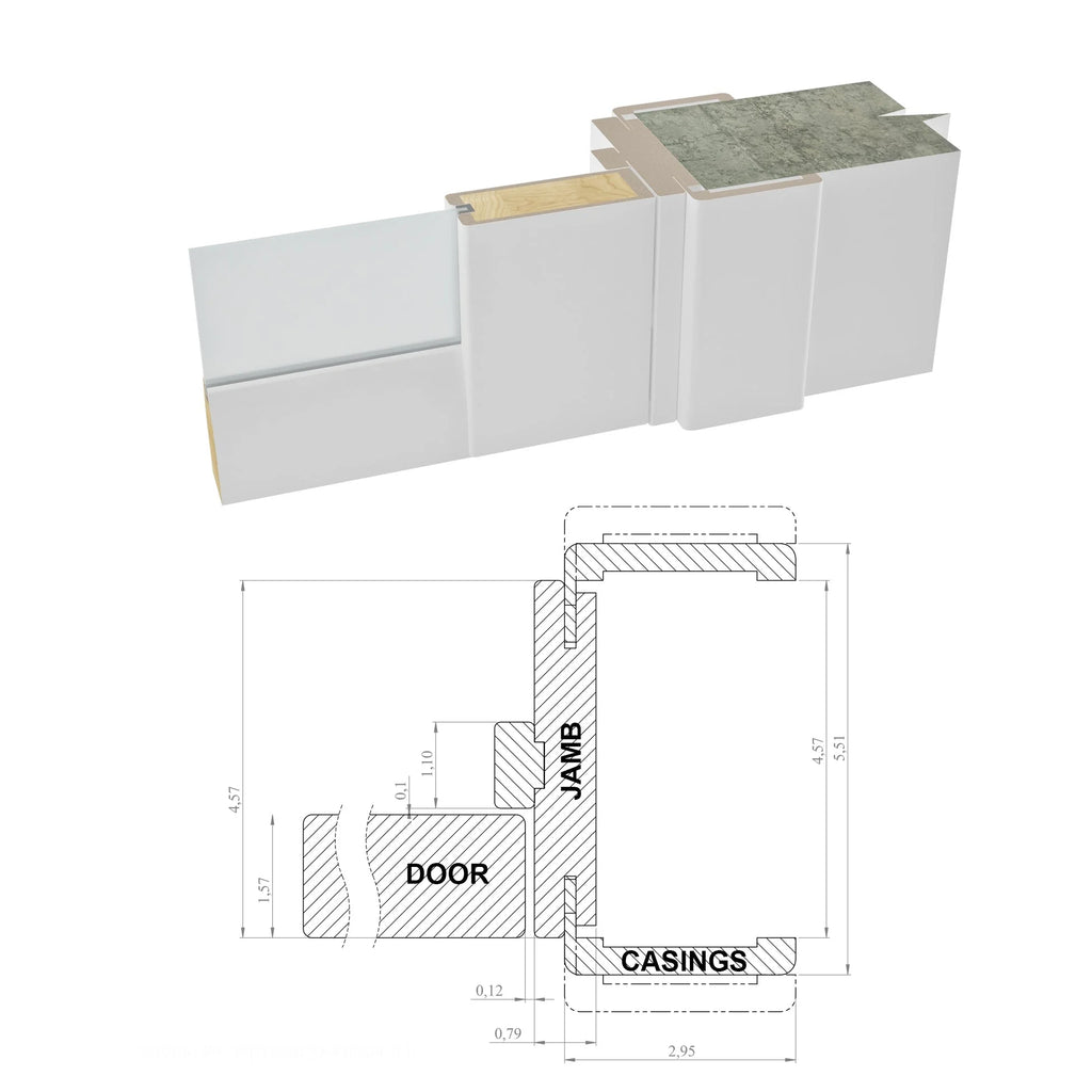 Solid French Door Frosted Glass 36 x 80 inches Single Regular Panel Frame Trims Handle G6080