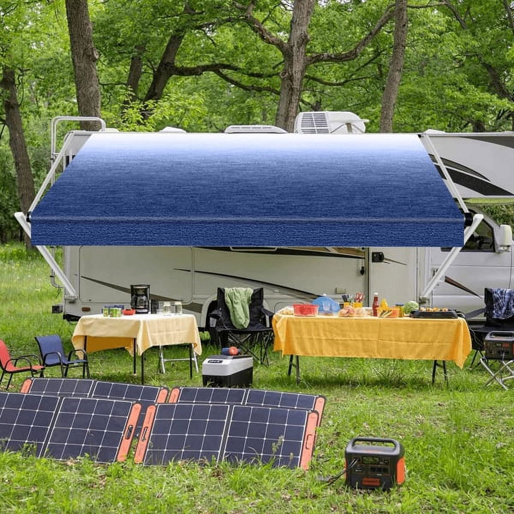 16' Blue Vinyl RV Awning Fabric Replacement F621