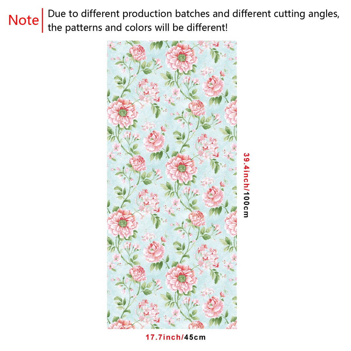 Pink Flowers And Leaves Peel And Stick Wallpaper T7844