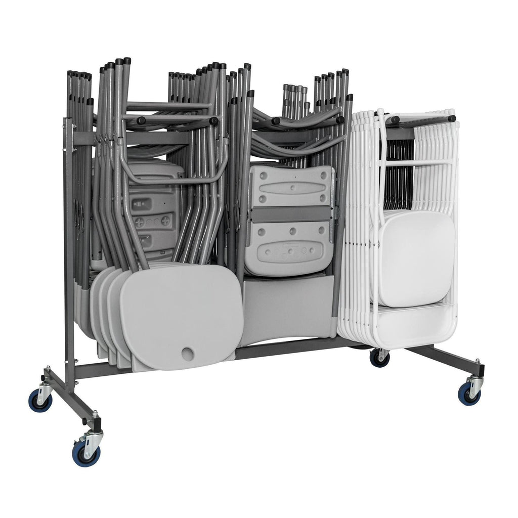 Gray Heavy Duty Folding Chair Trolley Cart N634