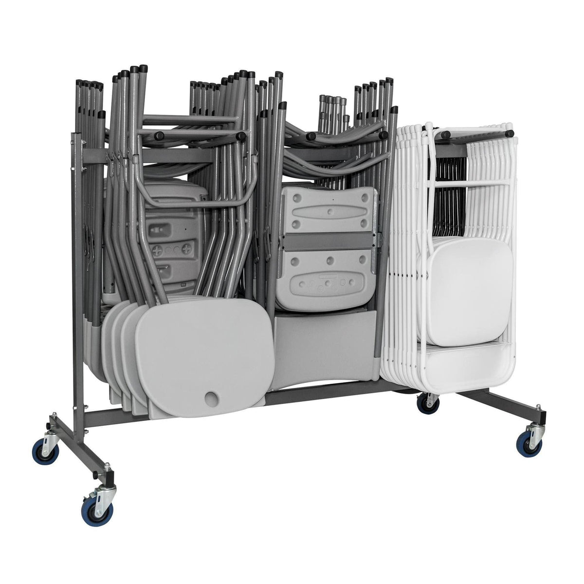 Gray Heavy Duty Folding Chair Trolley Cart N634