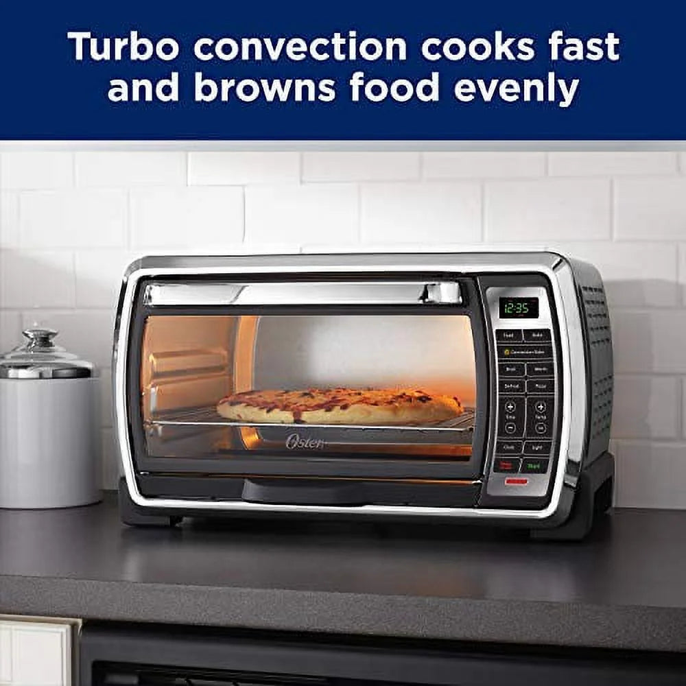 Black/Polished Stainless Digital Convection Toaster Oven S4279