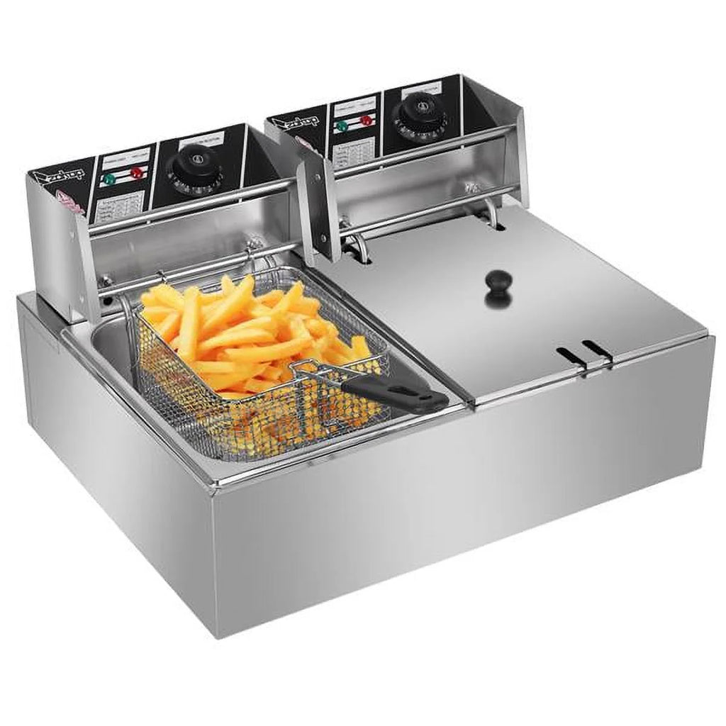 5000W 12L Dual Tanks Electric Deep Fryer with 2 Basket F50880