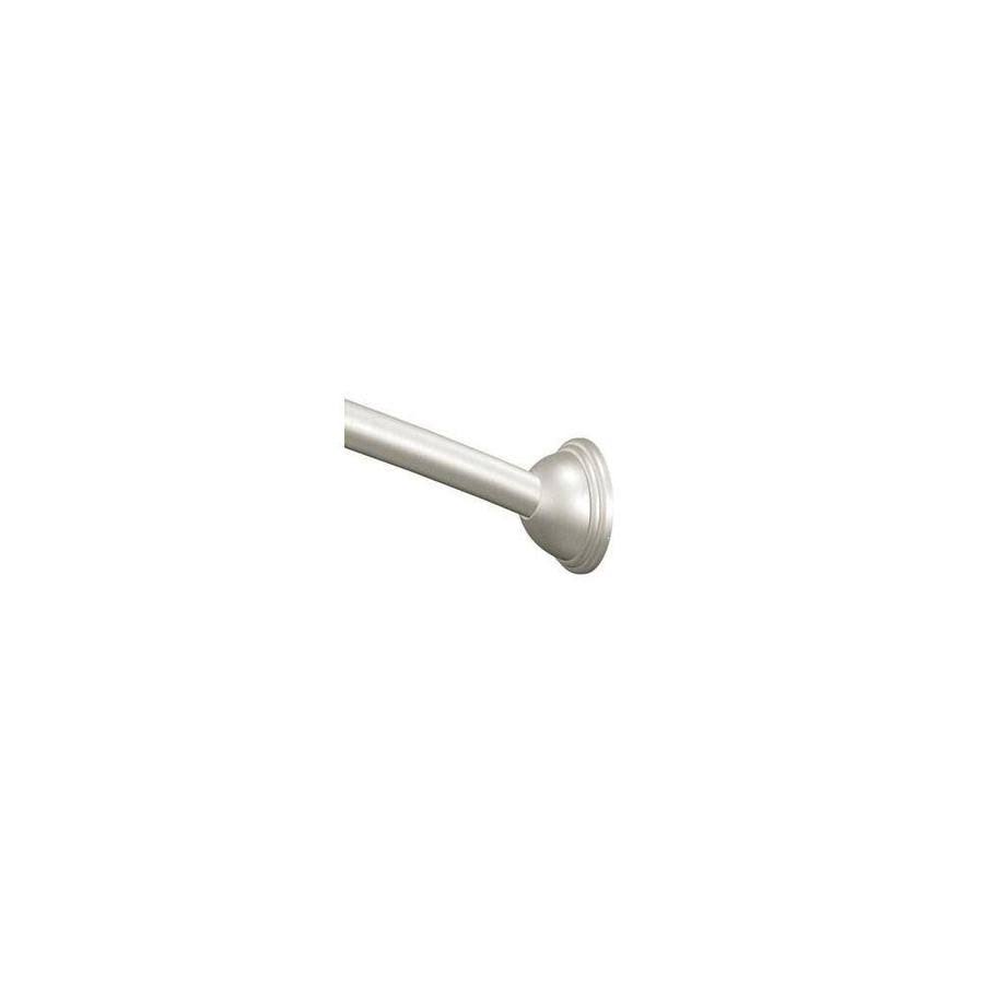Brushed Nickel Fixed Single Curve Shower Rod V8662