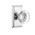 Bright Chrome Crystal Glass Door Knob W309567