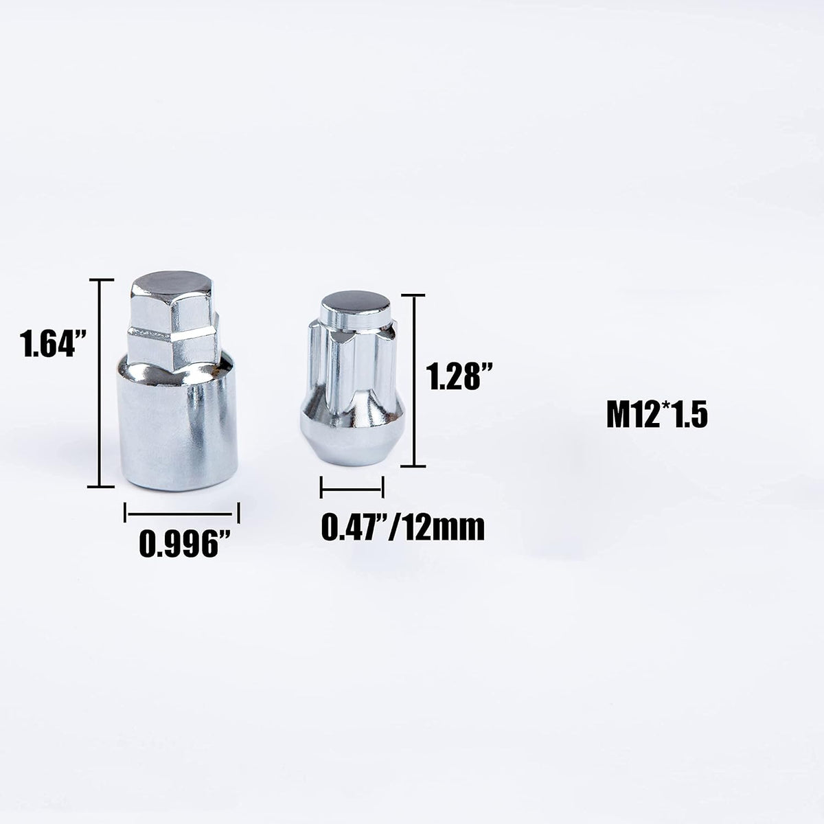 Wheel Locking Nuts Set of 4 with Wheel Lock Key Pouch Pack of 2 T17264