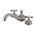 Satin Nickel Roman Tub Filler with Cross Handle X452