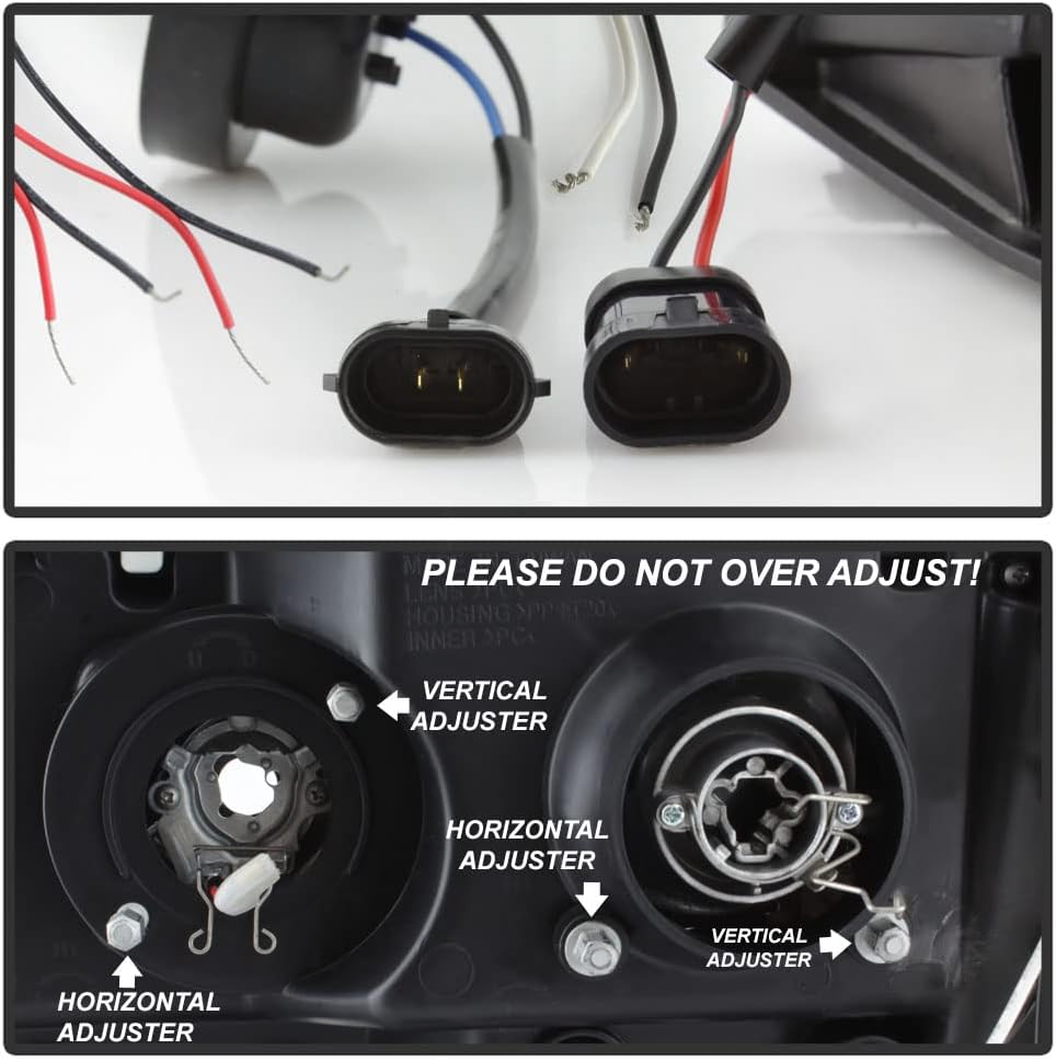 Black Smoked LED Projector Headlights for Pickup Truck B499674