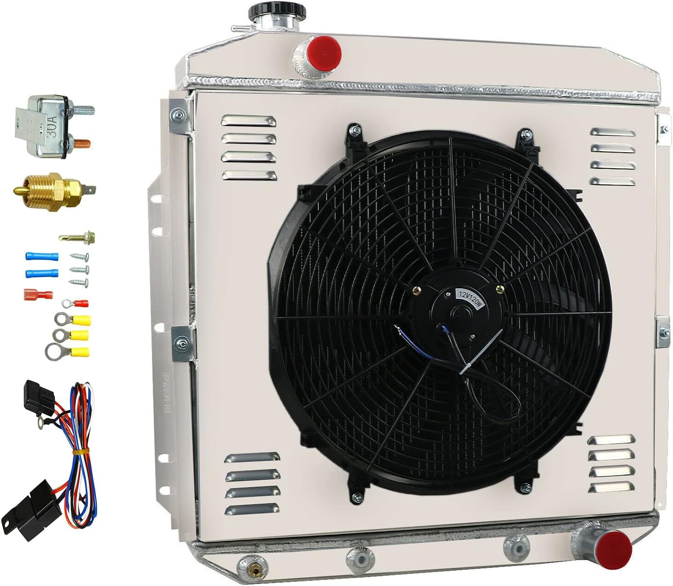 All Aluminum 4 Row Radiator with Shroud and Fan N249727