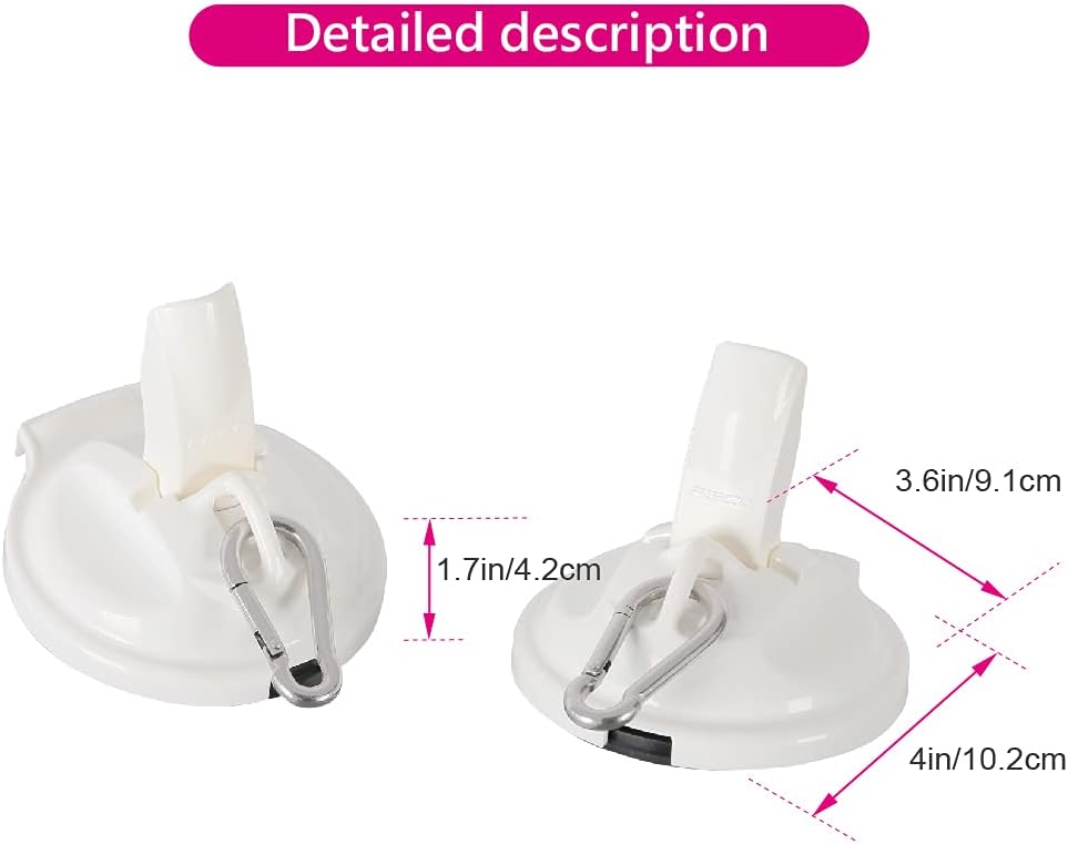 4 Pack White Heavy Duty Suction Cup Hook with 316 Stainless Steel I931