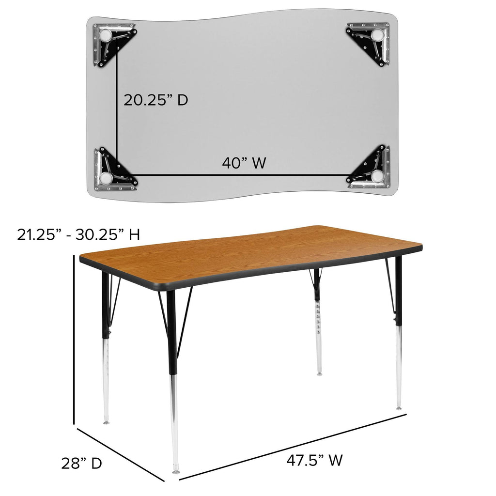Rectangular Oak Laminate Activity Table R56086