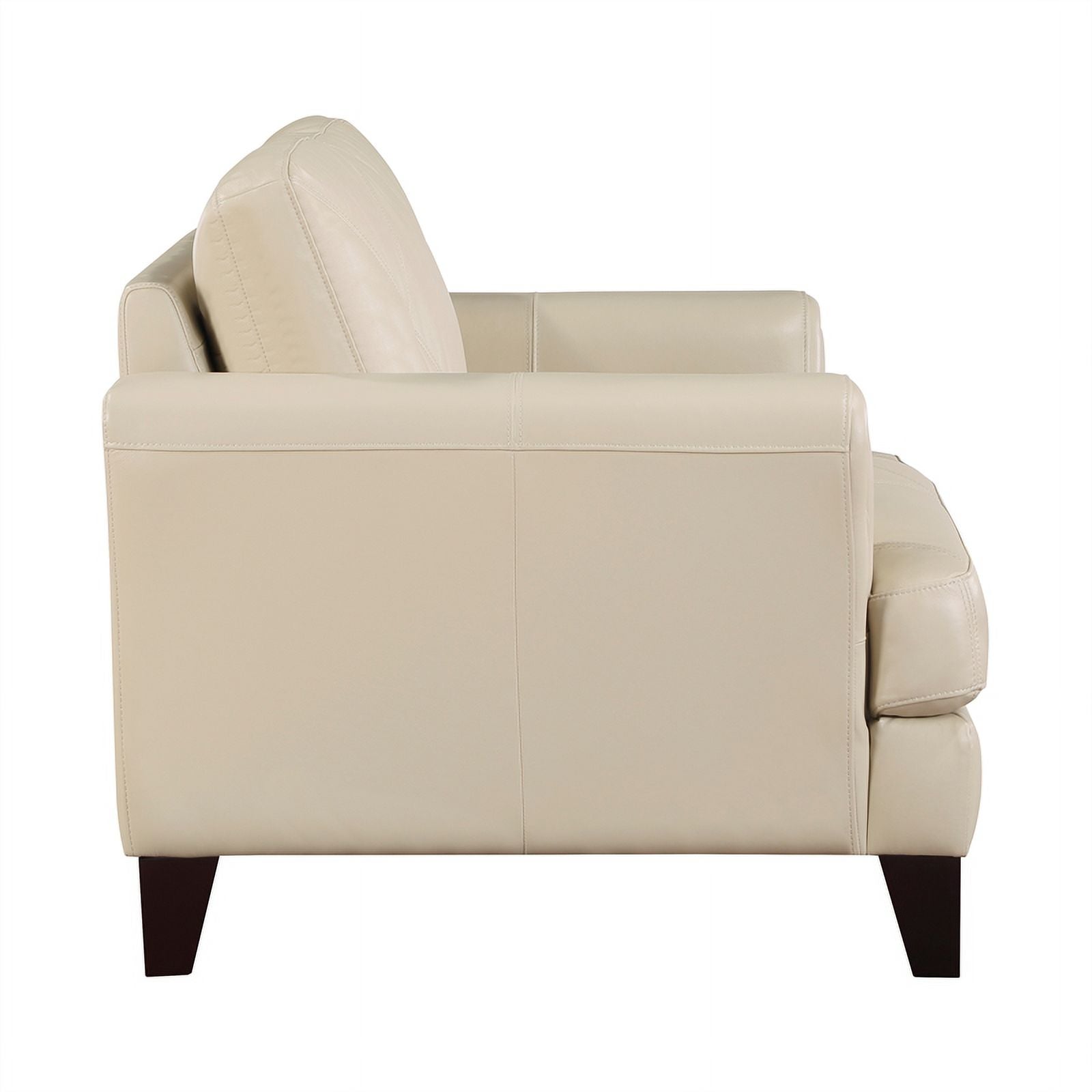 19" Plywood and Leather Chair in Cream N298136