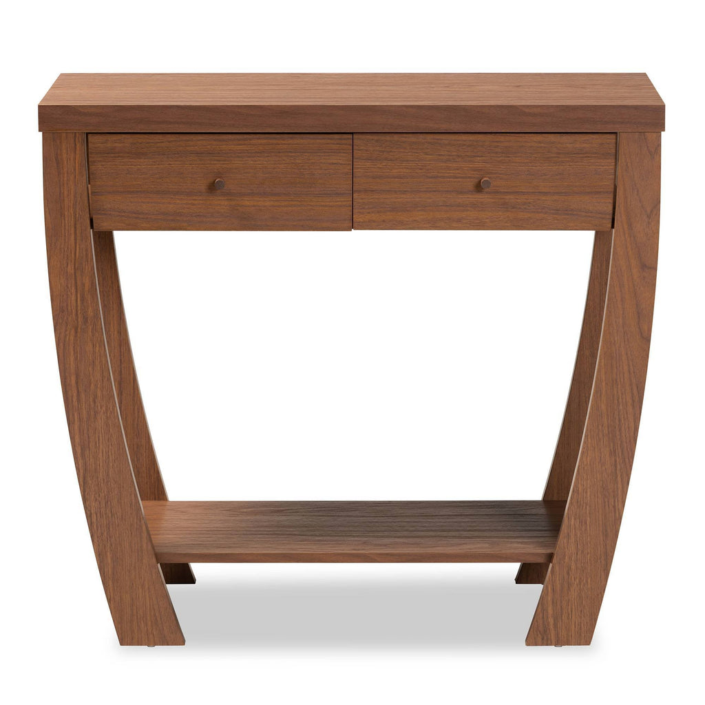 Walnut Brown 2-Drawer Console Table J604392