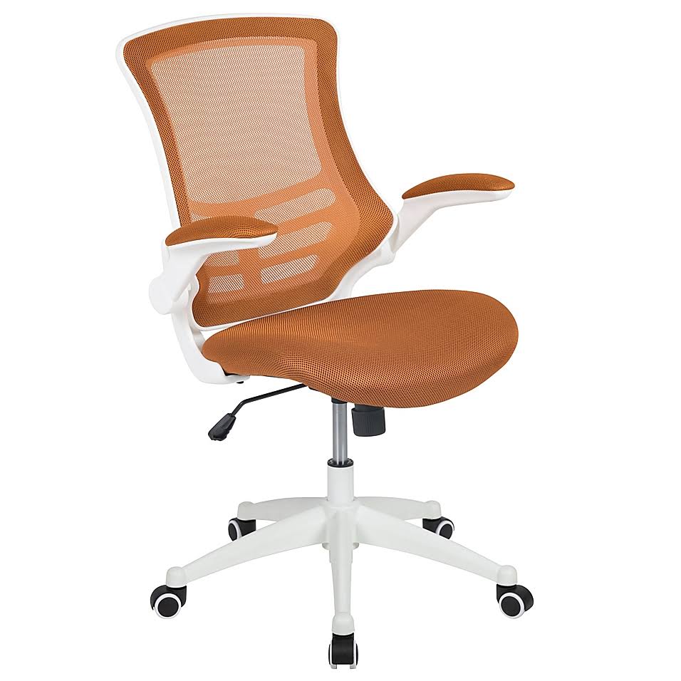 Tan/White Mid-Back Mesh Office Chair I770707