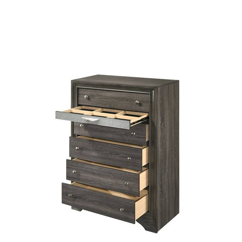 Gray 6 Drawer Chest B181