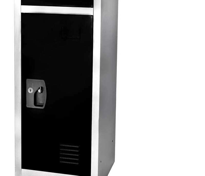 Black 3 Door Locker with 3 Hooks J86099