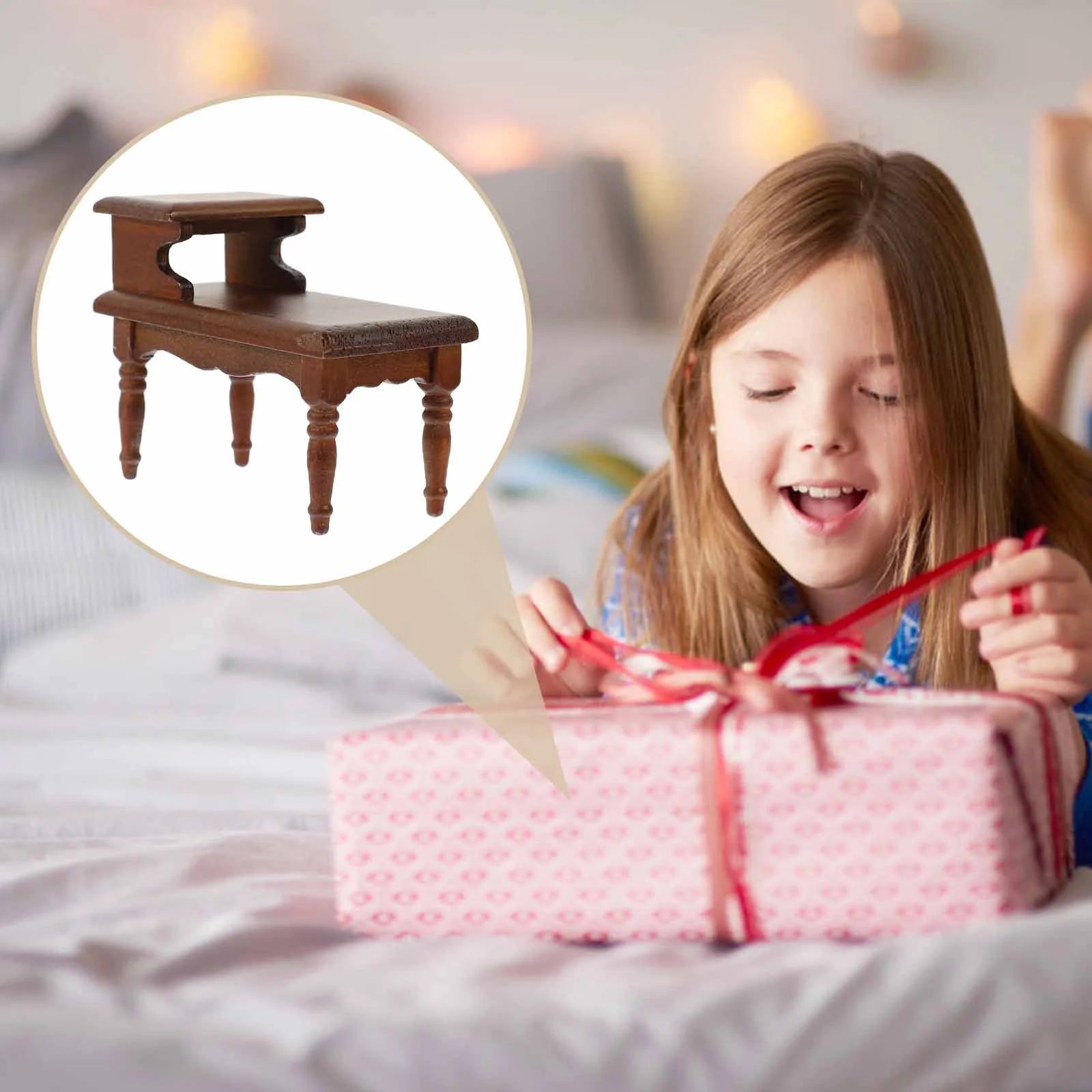 Walnut Dollhouse Table Miniature Furniture Z289552