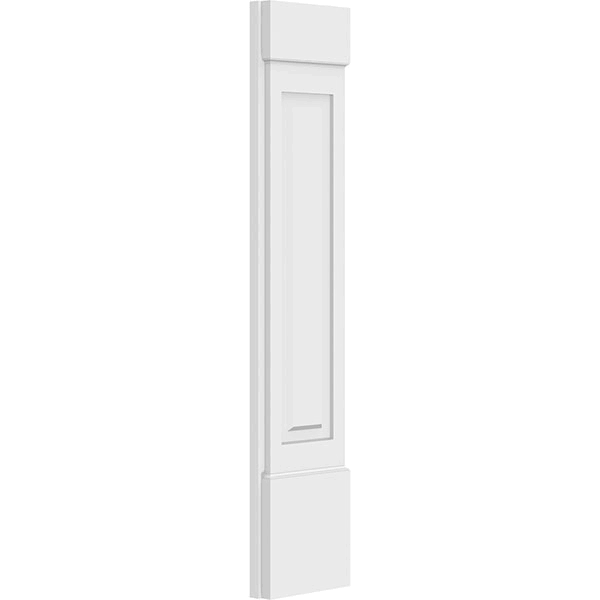 10x22W x 48x22H Raised Panel PVC Pilaster with Standard Capital and Base (Pair) N805755