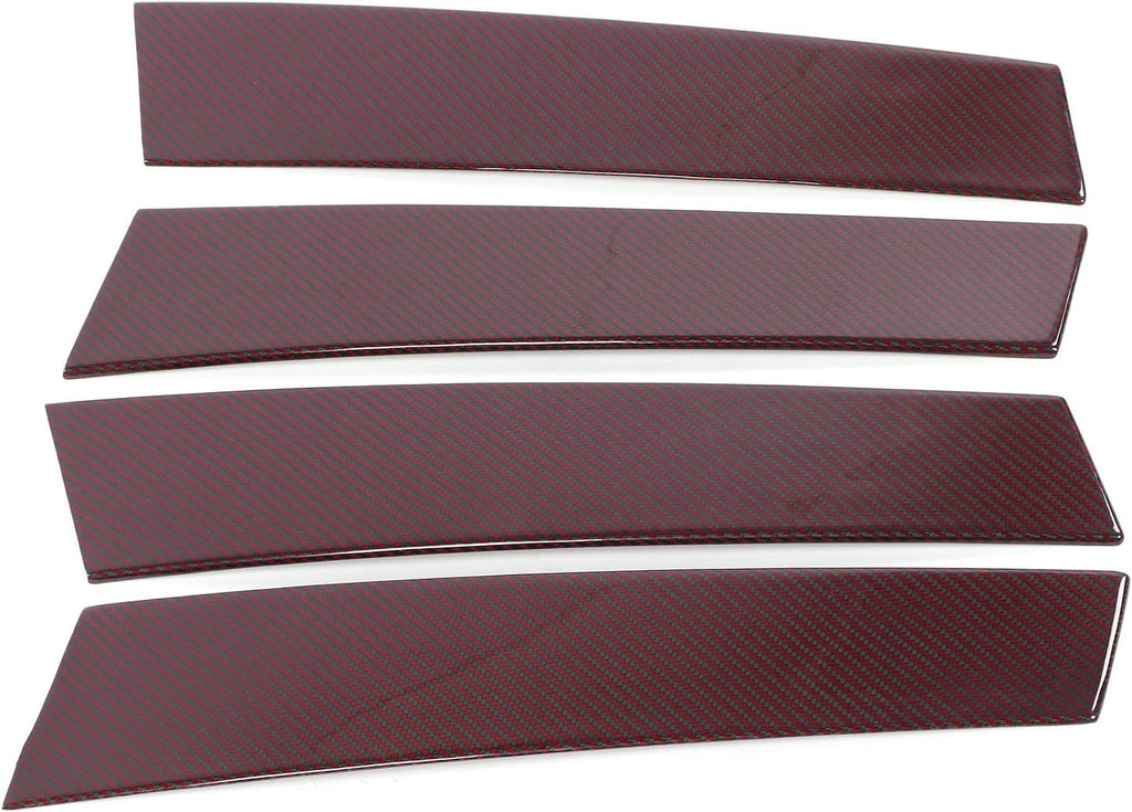 Carbon Fiber B Pillar Post Trim Cover Window Column Stickers Decoration Sticker D280