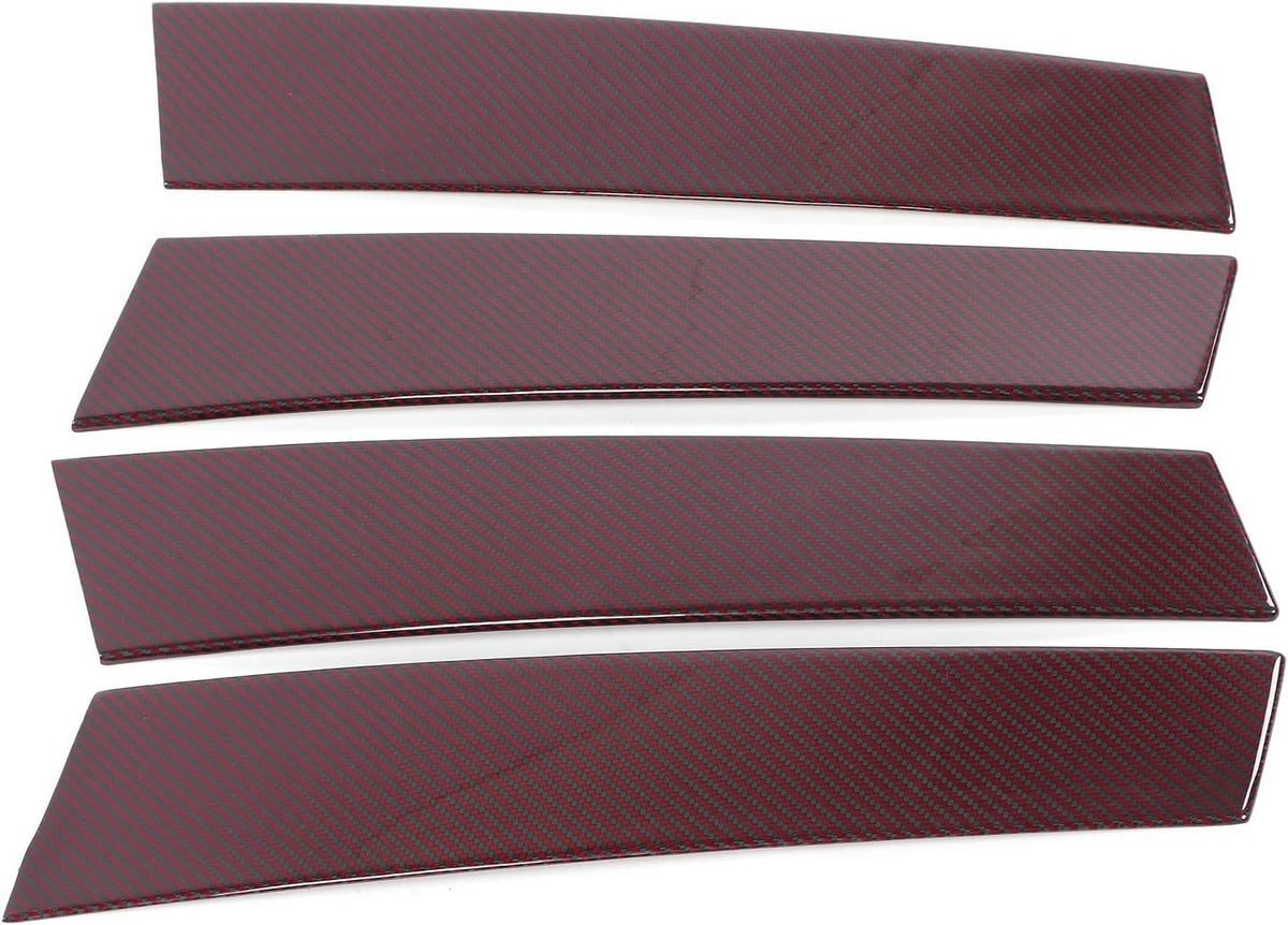 Carbon Fiber B Pillar Post Trim Cover Window Column Stickers Decoration Sticker D280