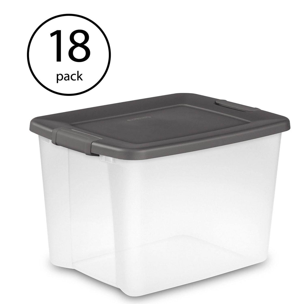 50 Quart Clear Stackable Latching Storage Tote (18 Pack) X467