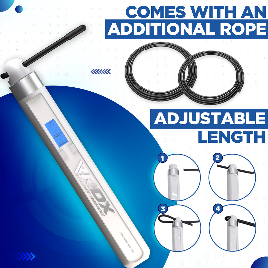 Smart Jumping Rope with HD Digital Counter, 10.3FT Adjustable Tangle Free PVC Coated Steel Cable V69999