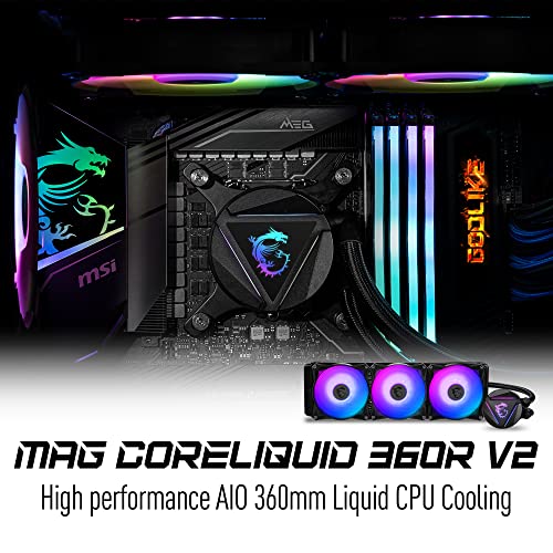 360mm AIO CPU Liquid Cooler with Triple 120mm RGB PWM Fans Q68492