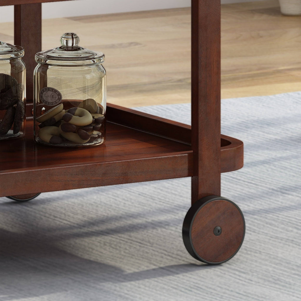 Brown and Mahogany Bar Cart N851705