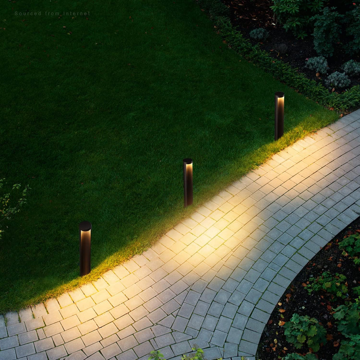 5W LED Landscape Pathway Light, 12-24V Low Voltage, IP65 Waterproof, Die-Casted Aluminum, 3000K Warm White, Pack of 6 Q95287