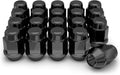Black Chrome M12x1.50 Bulge Acorn Lug Nut, 20 Pack Z21929