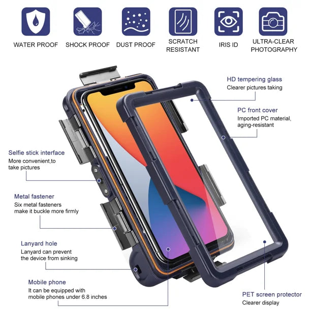 Waterproof Protective Case for ZTE Blade 20 Pro 5G and Phones Up to 6.9 Inch Q6374