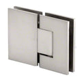 Satin Chrome 180 Degree Glass-to-Glass Hinge J2045