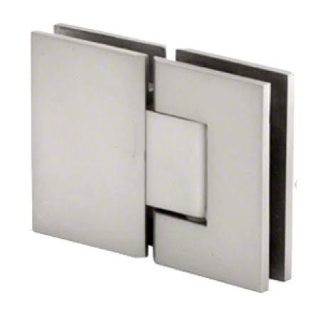 Satin Chrome 180 Degree Glass-to-Glass Hinge J2045