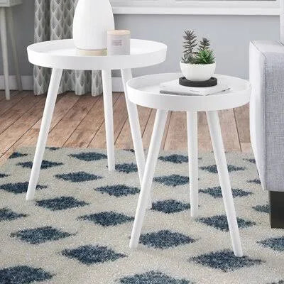 2 Piece Nesting Tables White H7817