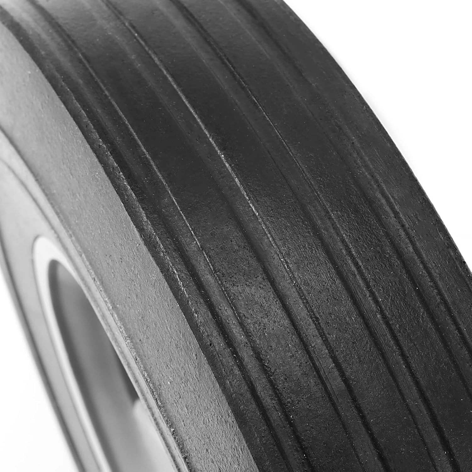 2 Pack 10 Inches Solid Rubber Flat Free Replacement Hand Truck Wheel with 5/8 Inch Axle W469321