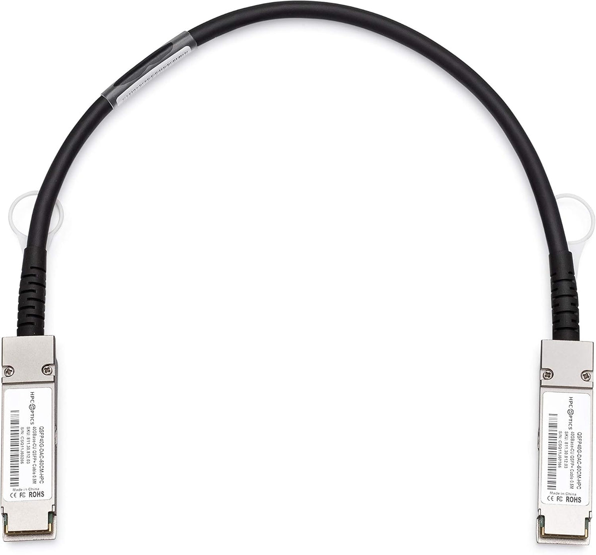 QSFP+ to QSFP+ 40G 0.5M Passive DAC Twinax Stacking Cable D496154
