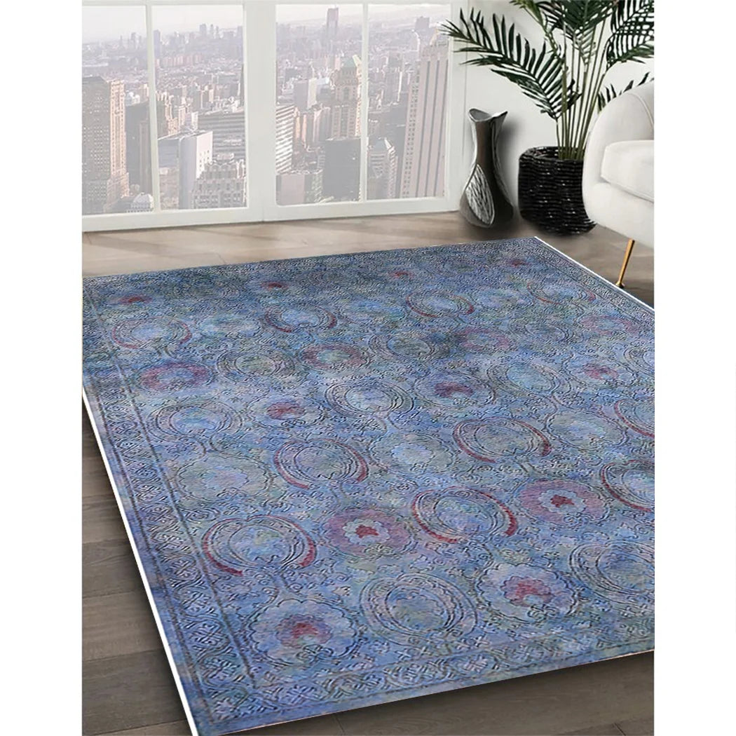 Azure Blue Rectangle Area Rug G879
