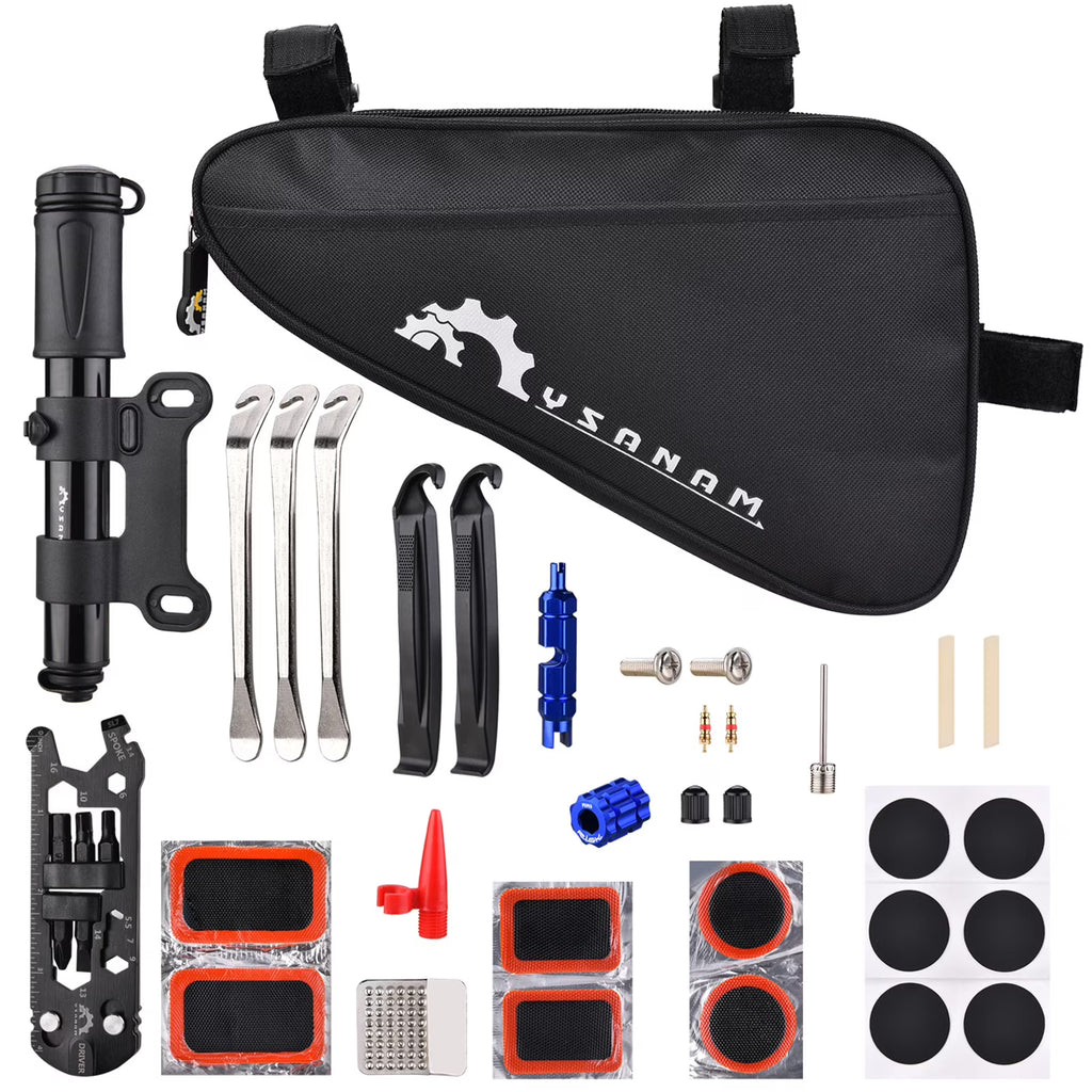 Bike Tire Tube Patches Kit with Pump U8293