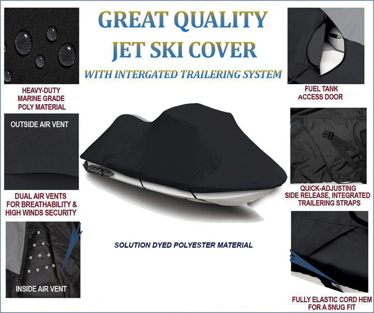 Black 600 Denier JetSki Cover Z488321