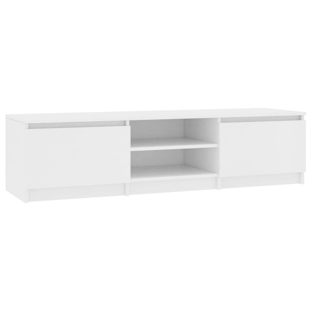 White and Sonoma Oak TV Cabinet Chipboard I382954