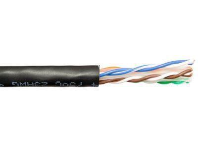 Black Cat6 500MHz CMR UTP Solid Bare Copper Ethernet Cable C7918
