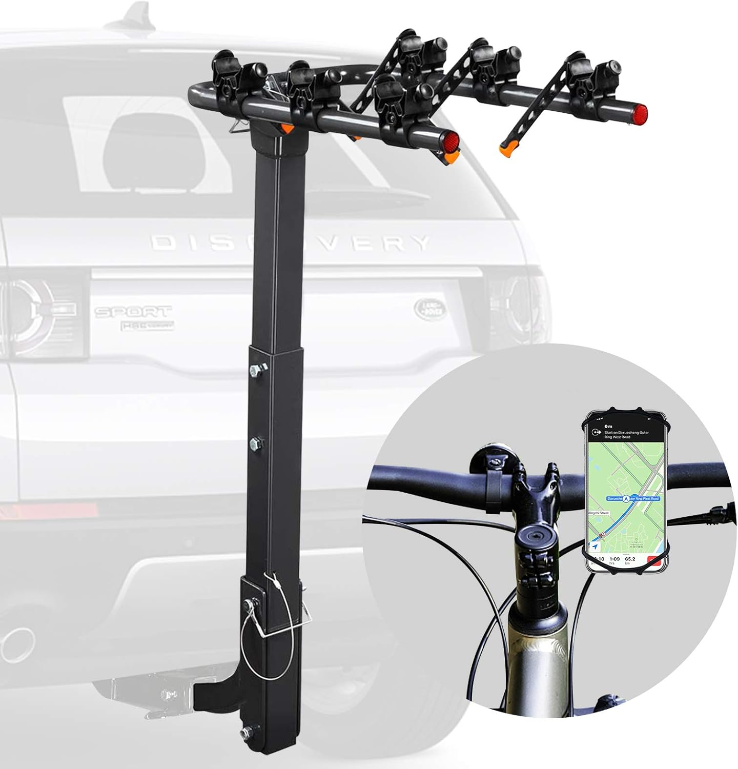 Double Foldable Bike Hitch Rack with 2'' Hitch Receiver, Pack of 2 M95261