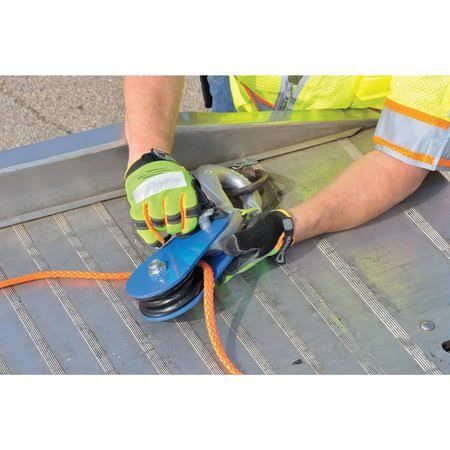Snatch Block with Swivel Hook for Wire Rope, 1/2 in Max. Cable Size L8143