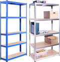 Heavy Duty Garage Shelving Units, 71" H x 35" L x 12" W, Blue J928781
