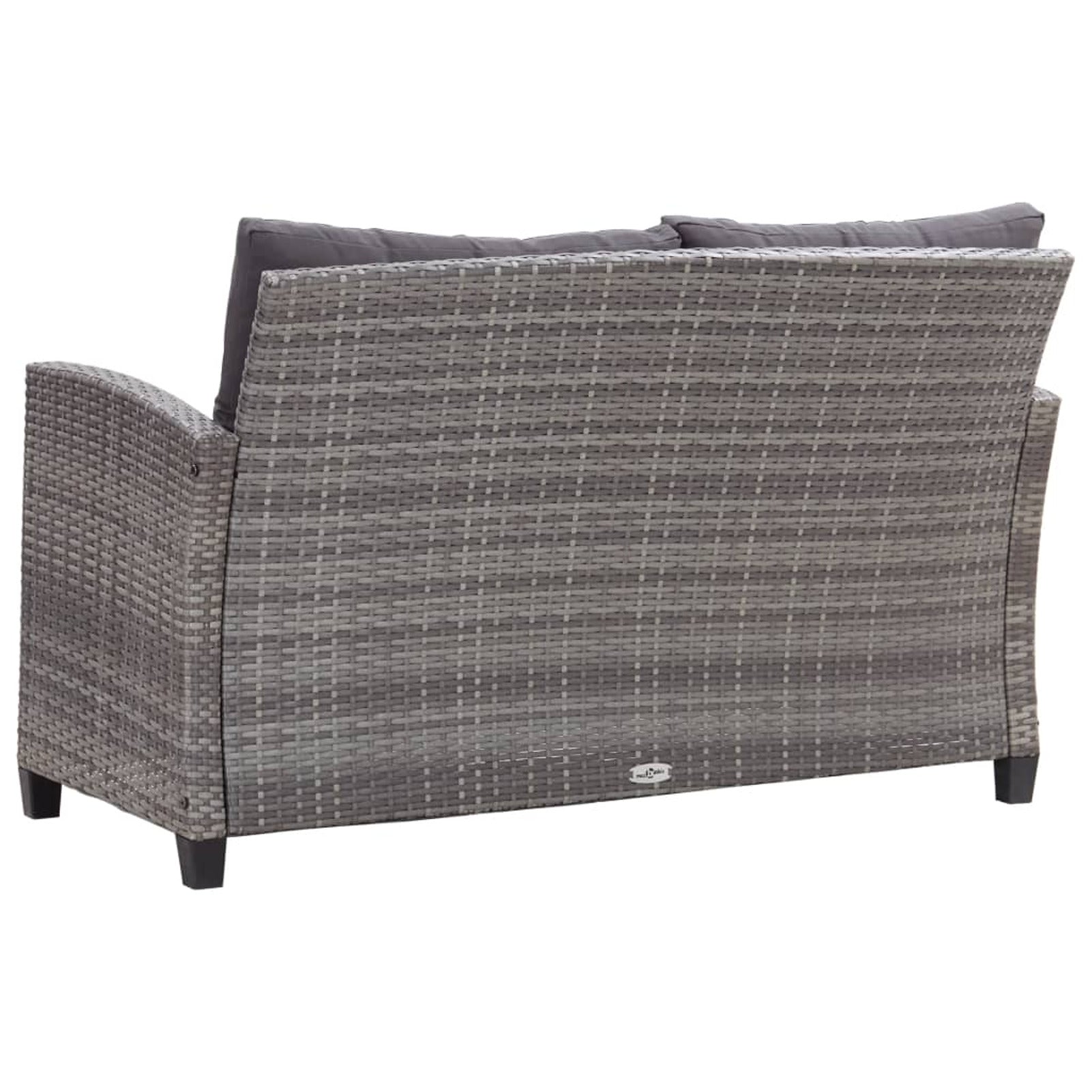 6 Piece Patio Sofa Set with Cushions Dark Gray Poly Rattan Steel Frame R4981