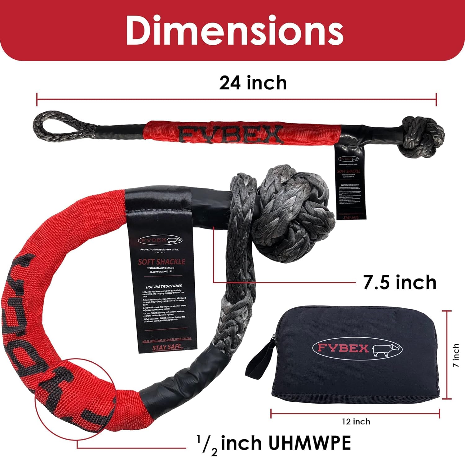 Synthetic Soft Shackle Recovery Kit Pack of 2 I967099