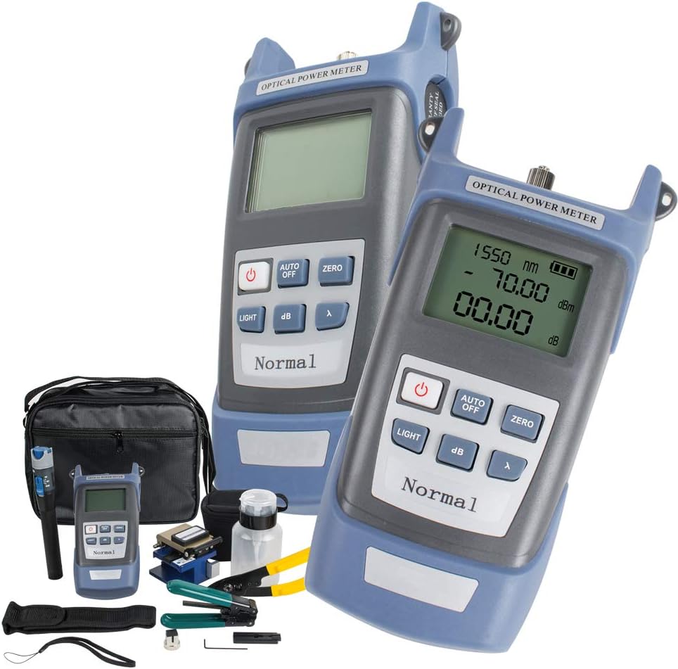 FC-6S FTTH Optic Kit Fiber Cleaver Optical Power Meter Visual Fault Locator Black R1081