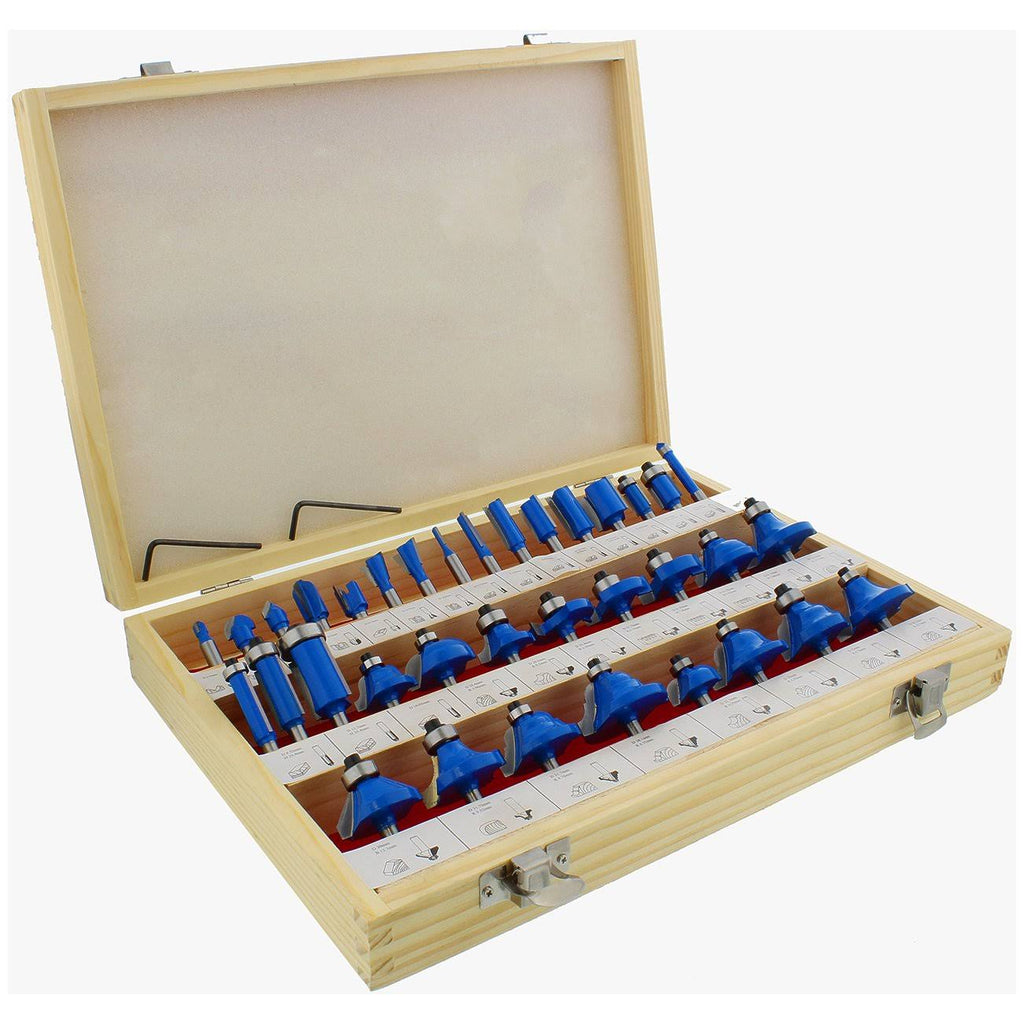 35-Piece Tungsten Carbide Router Bit Set with 1/4x22 inch Shank G79236