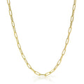 14k Yellow Gold Paperclip Chain Necklace 16" - 24" T5638