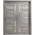 Sliding French Double Pocket Doors 64 x 96 inches Solid Wood Interior Doors Q434684